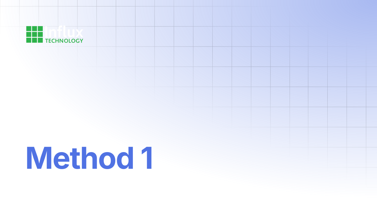 Method 1 | DiaLog: User Guide | Influx- Support Documentation