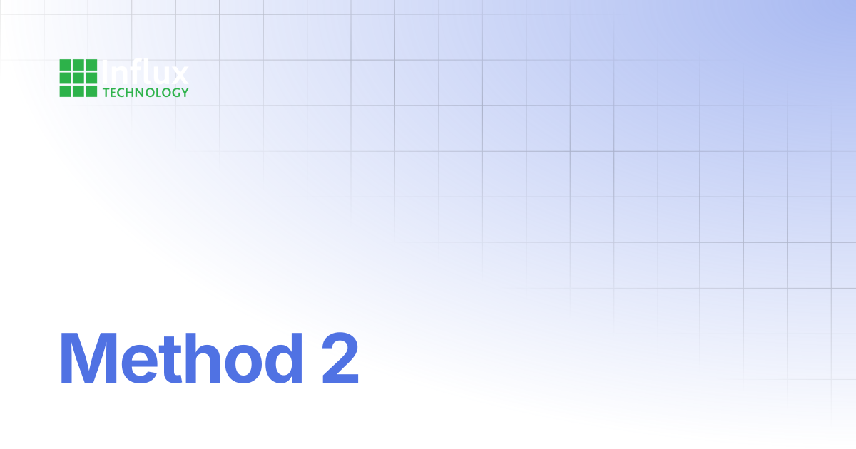 Method 2 | DiaLog: User Guide | Influx- Support Documentation