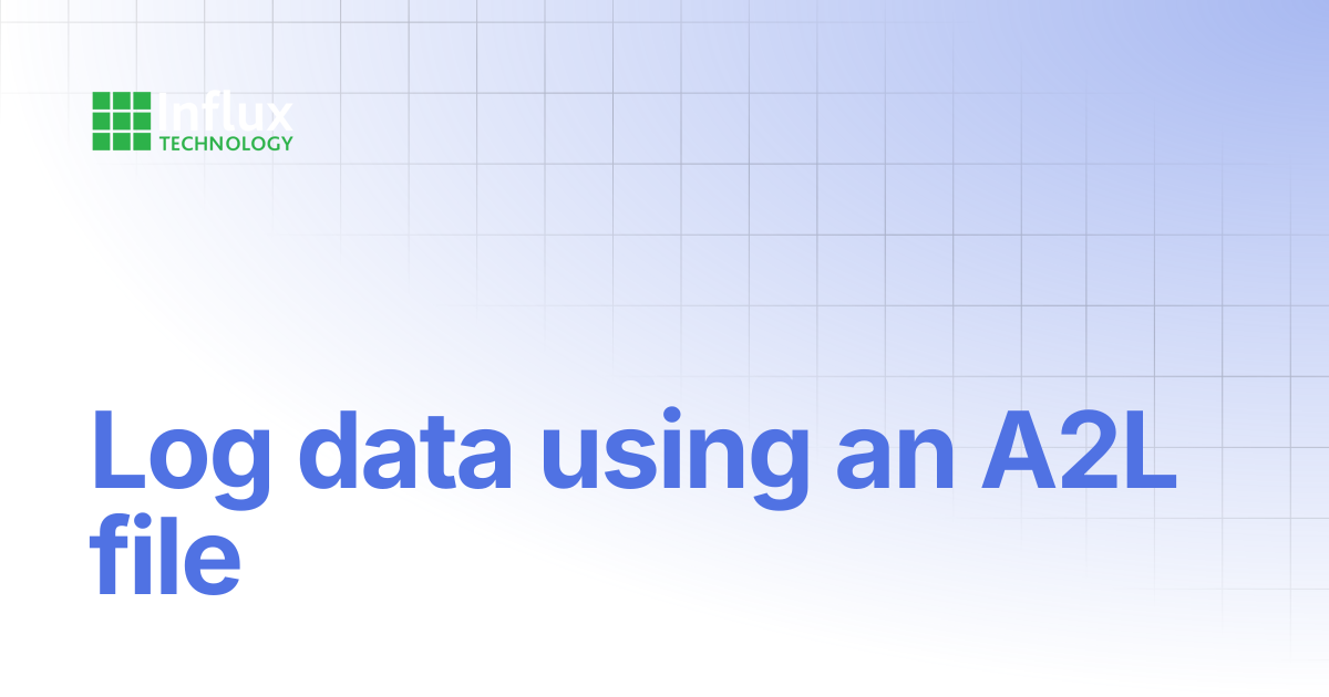 Log data using an A2L file | DiaLog: User Guide | Influx- Support ...