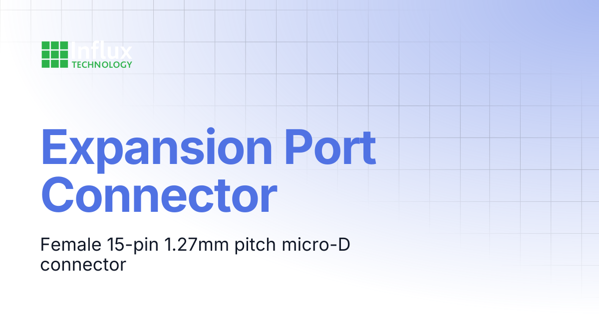 Expansion Port Connector | Cables & Product Pinouts | Influx- Support ...