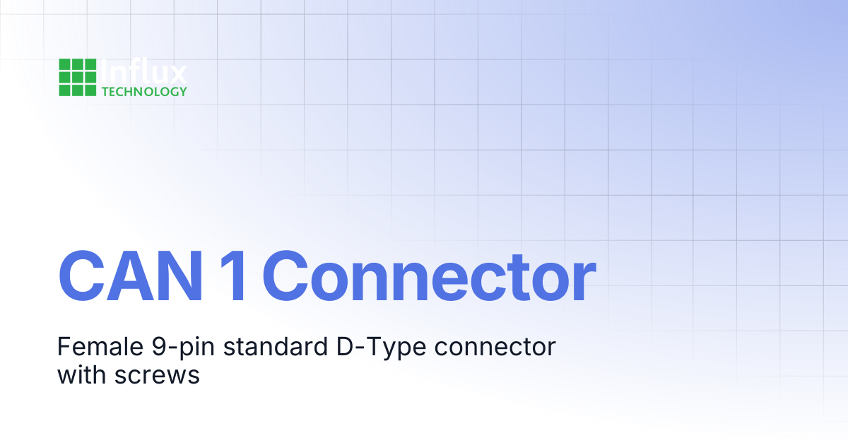 CAN 1 Connector | Cables & Product Pinouts | Influx- Support Documentation