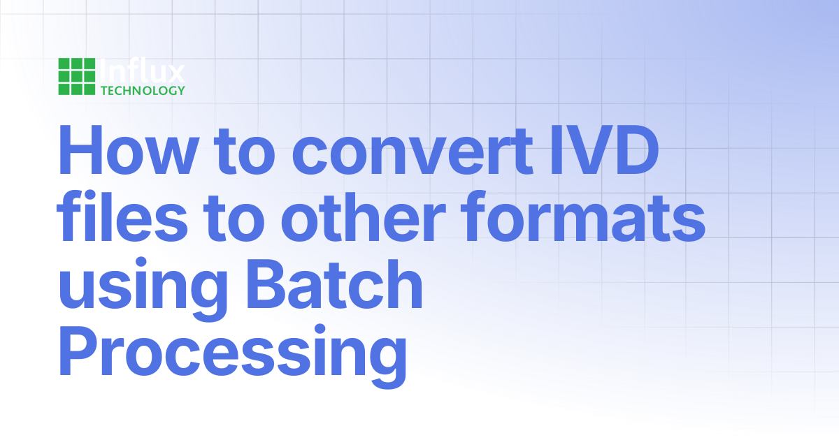 How to convert IVD files to other formats using Batch Processing ...
