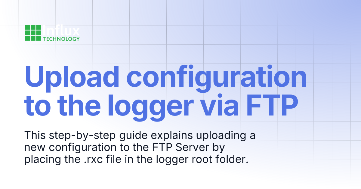 Upload configuration to the logger via FTP | ReXdesk: Configuration ...