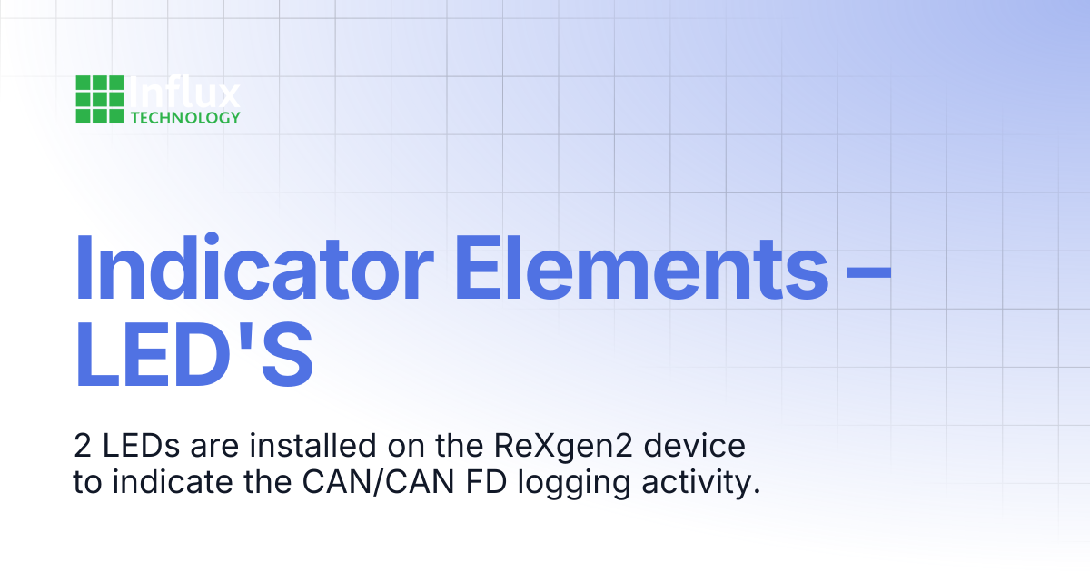 Indicator Elements – LED'S | ReXgen Series: Product Manuals | Influx ...